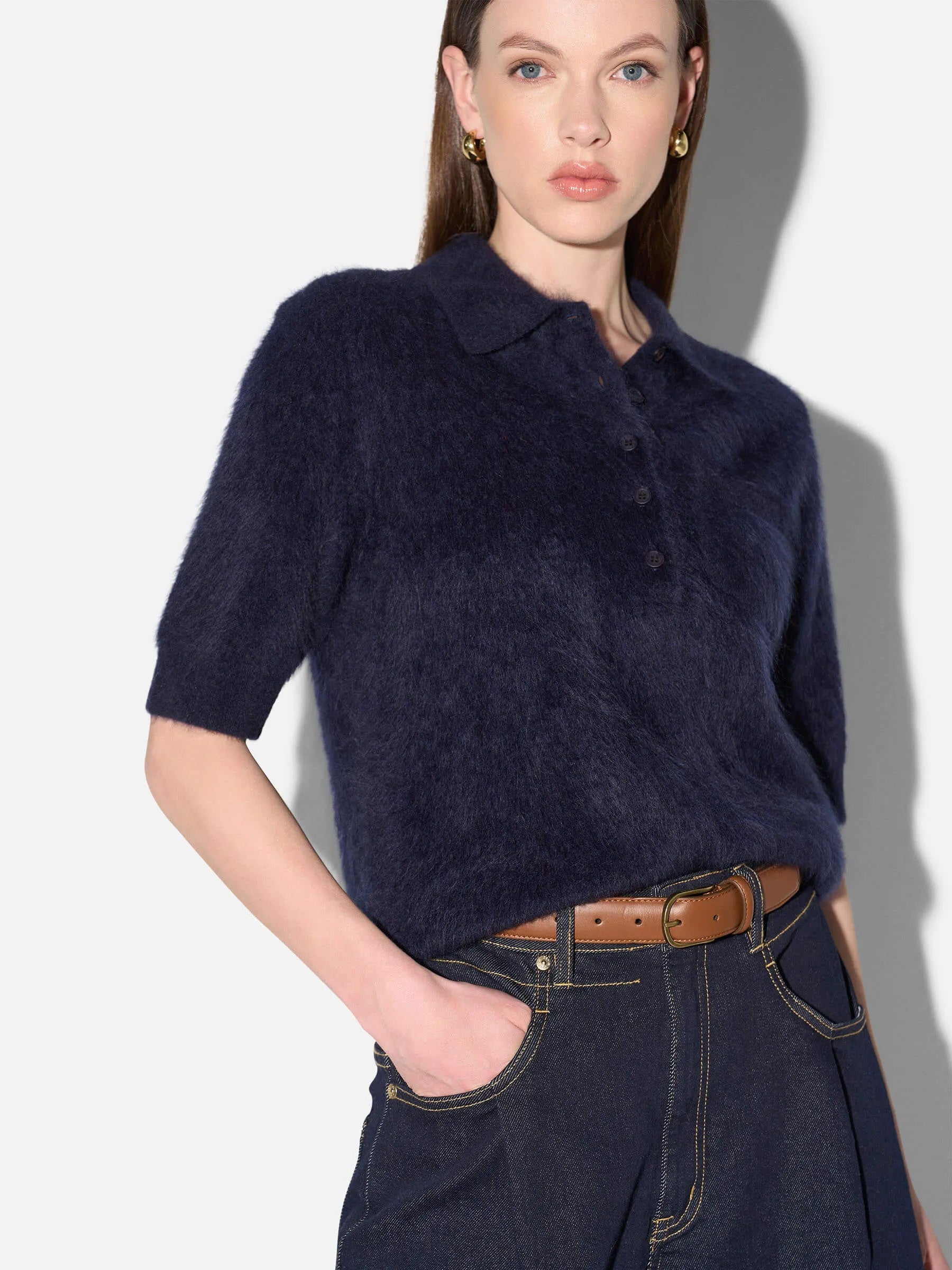 Pullover mit Polo-Kragen