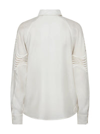 Bluse mit Wellenstickerei