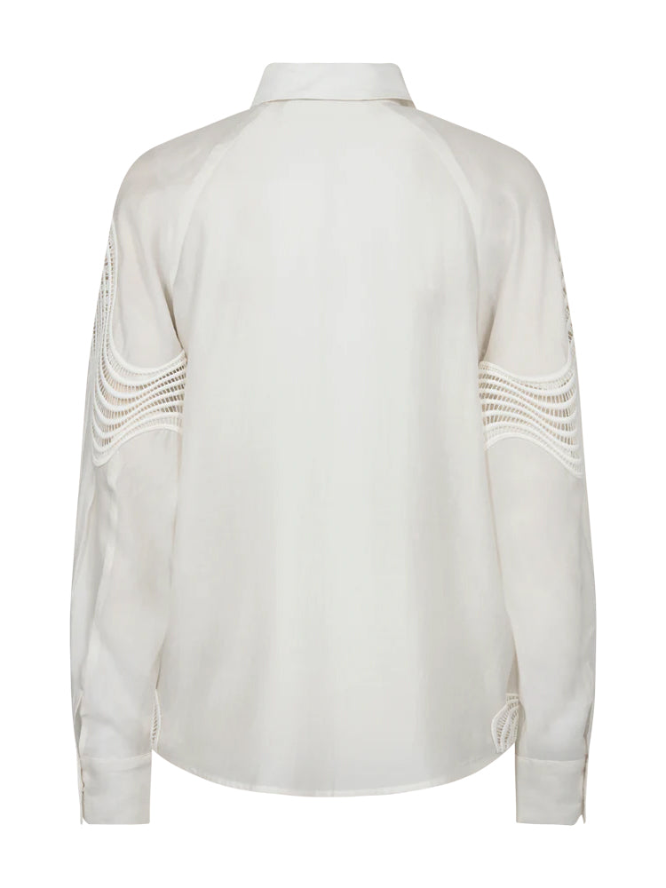 Bluse mit Wellenstickerei