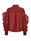 Bluse mit Volants in Red Pear - Tempel Hamburg