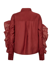 Bluse mit Volants in Red Pear - Tempel Hamburg