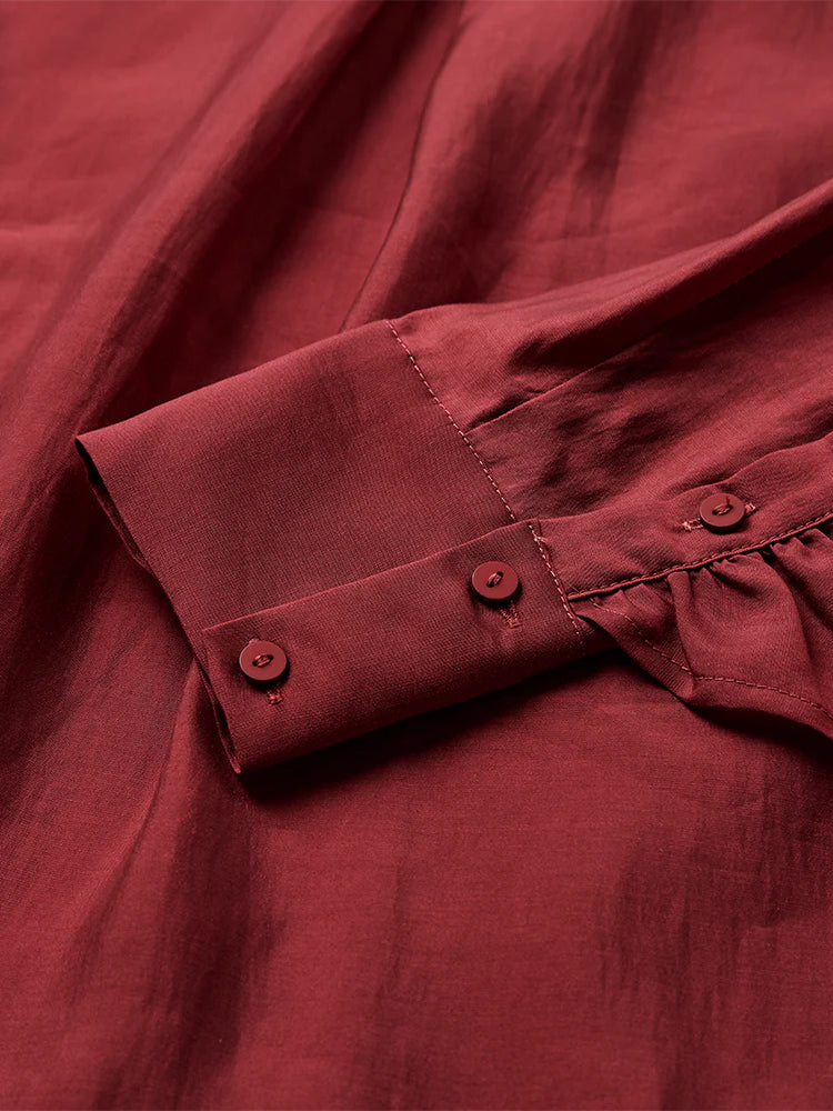 Bluse mit Volants in Red Pear - Tempel Hamburg