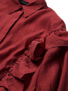 Bluse mit Volants in Red Pear - Tempel Hamburg