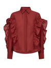 Bluse mit Volants in Red Pear - Tempel Hamburg