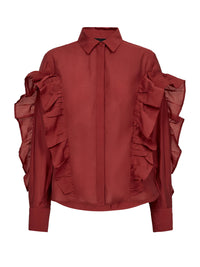 Bluse mit Volants in Red Pear - Tempel Hamburg