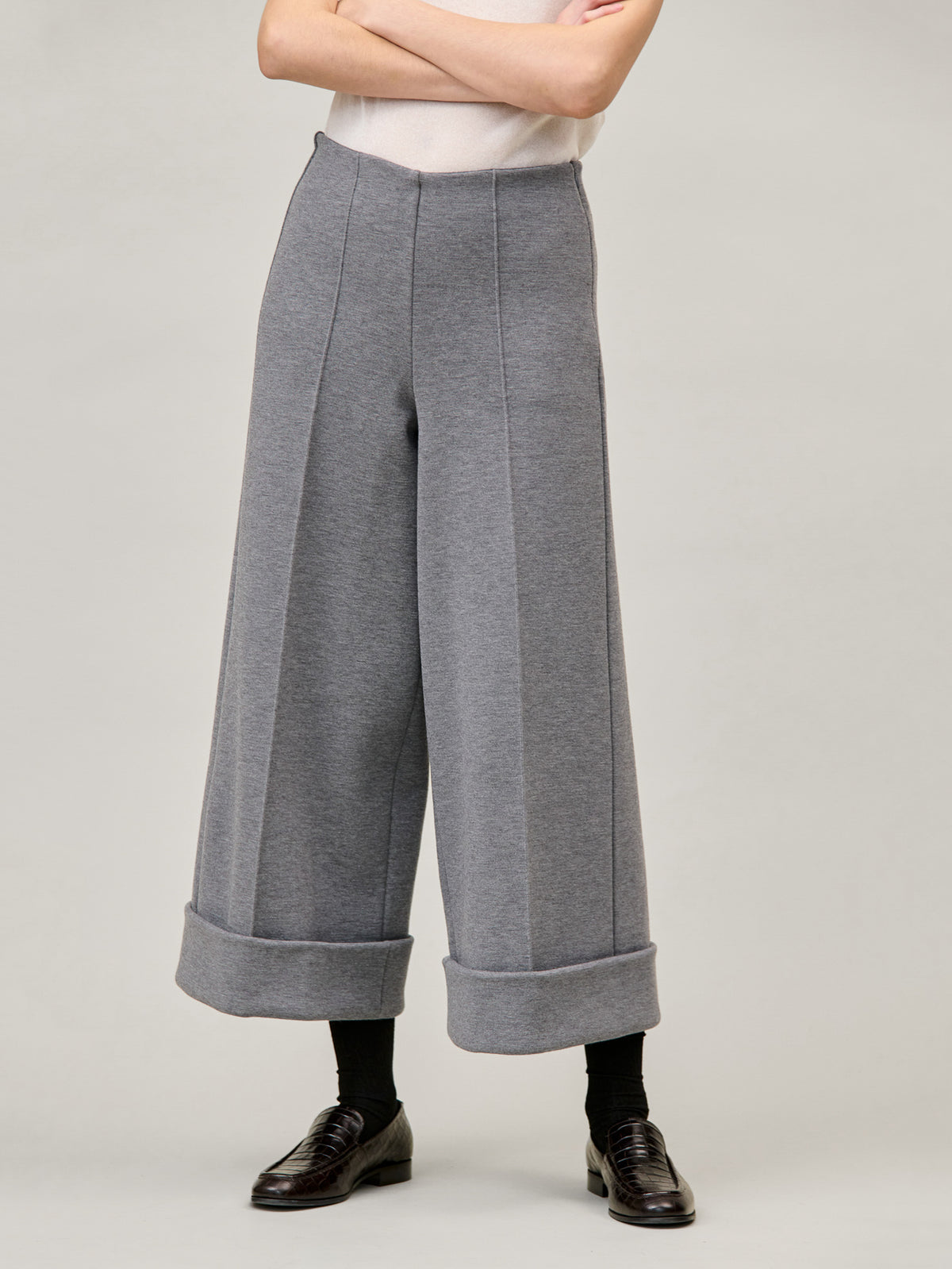 Strick-Hose mit Aufschlag