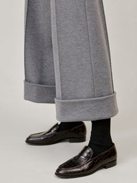 Strick-Hose mit Aufschlag