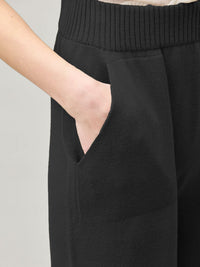 Strick-Hose mit Bundfalten
