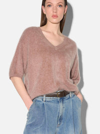 Pullover aus gebrushter Wolle