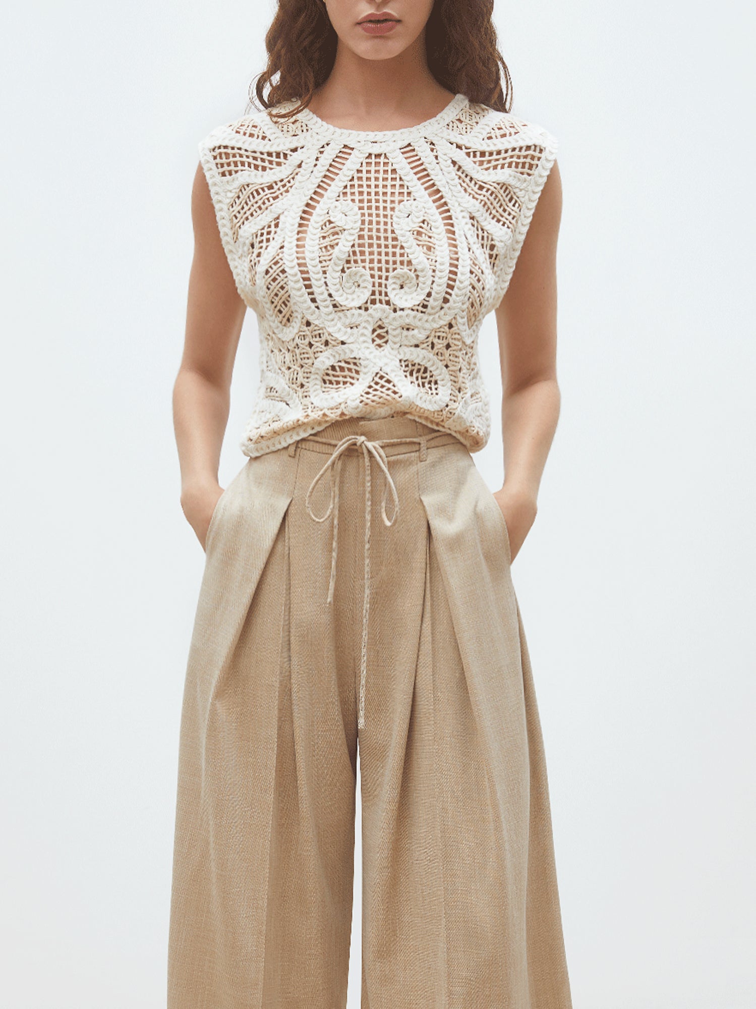 Boho-Top in creme - Tempel Hamburg